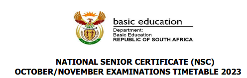 Grade 12 Final Exam Timetable 2023 PDF