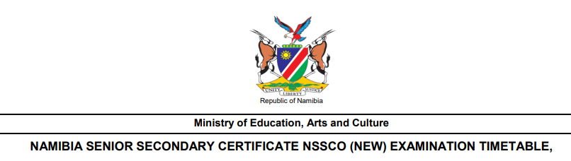 NSSC final exam timetables 2023 