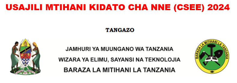 TANGAZO LA USAJILI MTIHANI KIDATO CHA NNE WA KUJITEGEMEA 2024